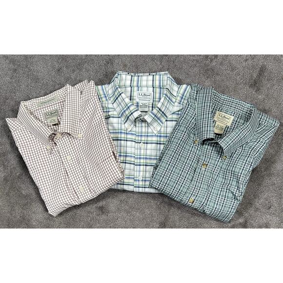 LL Bean Men’s Adaptive 3 Shirt Bundle Adaptive Magnetic Buttons XXL Tall & 18x37 - Picture 2 of 15